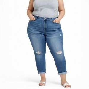 Women's Signature Gold Levi Strauss Mid-rise Boyfriend Crop Jeans Plus Size 24